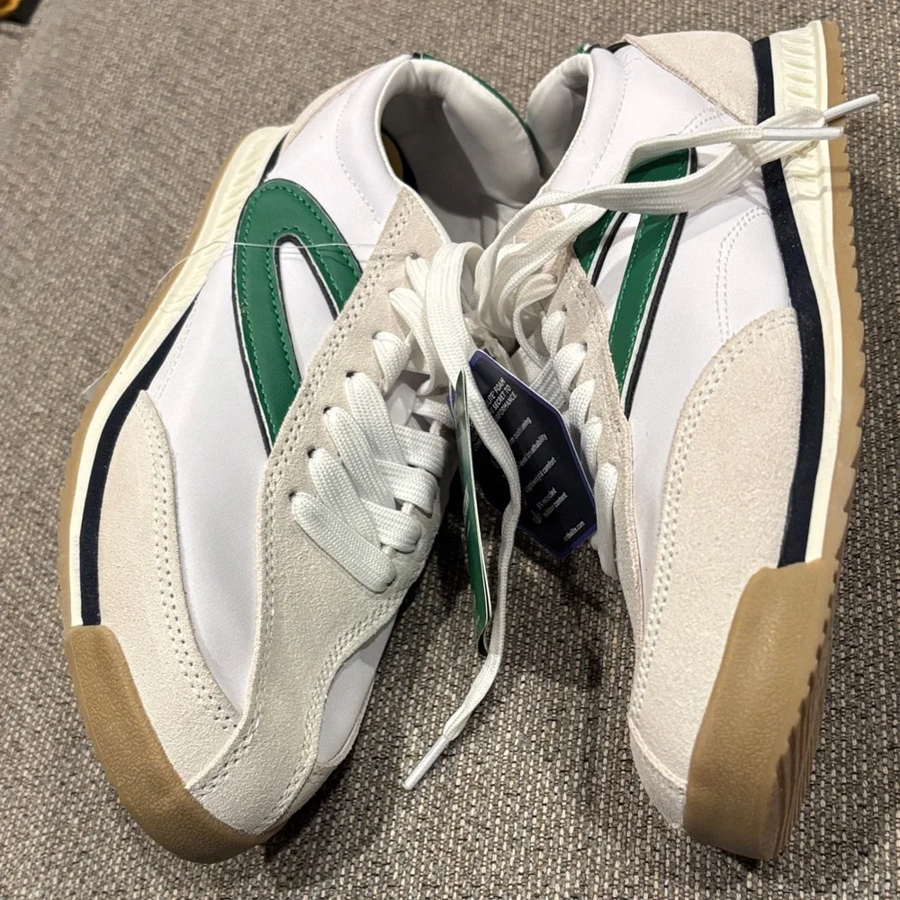 Tretorn Cream and Green Sneakers - Picture 8 of 12